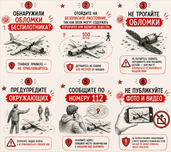 Что делать, если рядом с домом найдены фрагменты беспилотника?